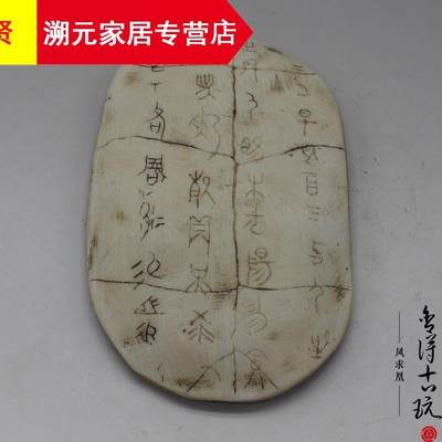 硬树脂甲骨文仿真小摆件龟甲兽骨古文字化石儿童认知早教玩具模型