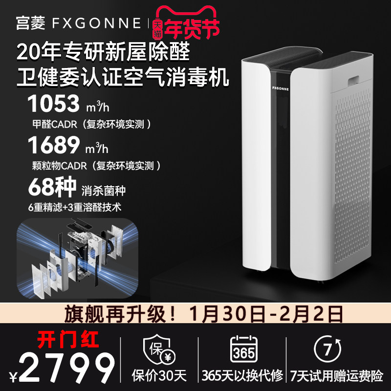 宫菱MARS空气消毒机空气净化器吸附分解除醛除菌全链路消杀