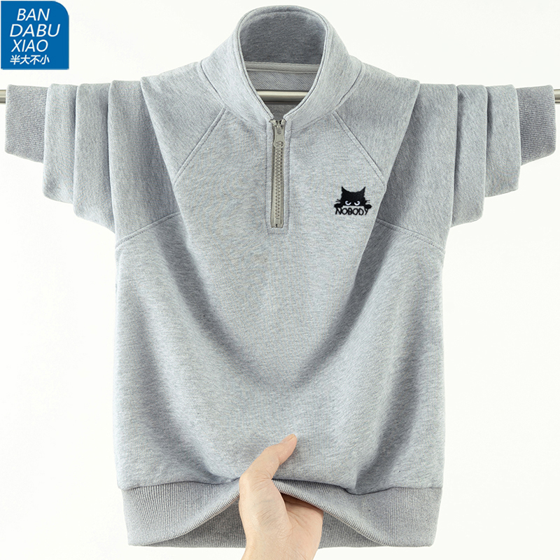 中大童纯棉厚款卫衣外套不起球