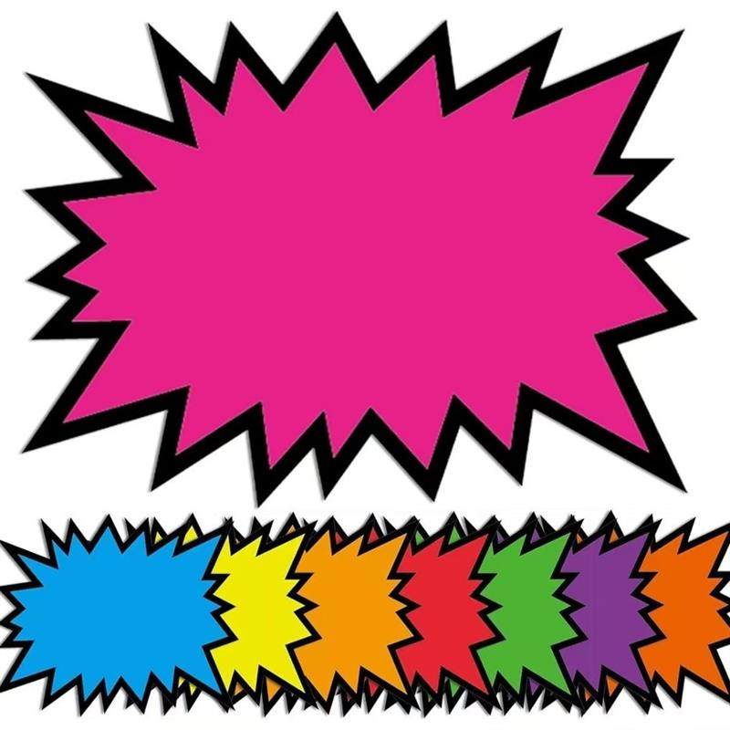 荧光爆炸贴POP广告纸标签彩色价格牌空白超市商品促销活动价格牌