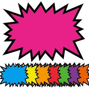 荧光爆炸贴POP广告纸标签彩色价格牌空白超市商品促销 活动价格牌