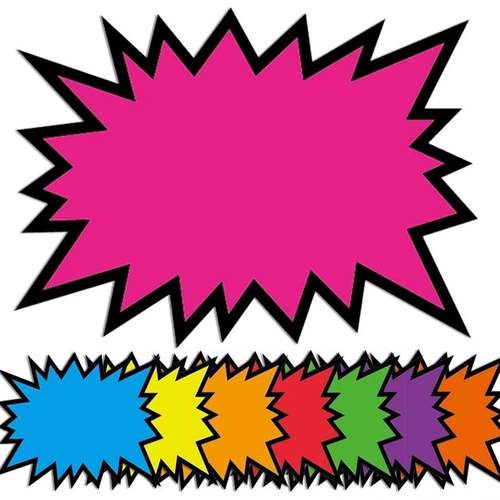 荧光爆炸贴POP广告纸标签彩色价格牌空白超市商品促销活动价格牌