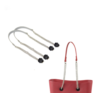 热卖 Obag大中包通用1双可拆卸银链OT扣拎手柄黑螺帽提手单肩肩带