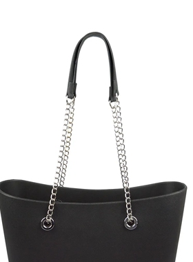 新简约百搭Obag风1对可拆卸银链OT扣银螺帽提手肩带女包配件