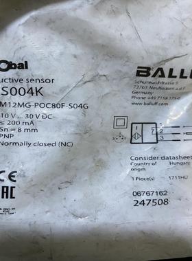 BALLUFF巴鲁夫全新原装 BES004N BES M12