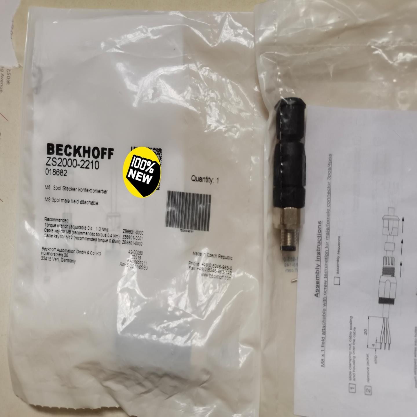 BECKHOFF  ZS2000-2210，保全新原装正品。