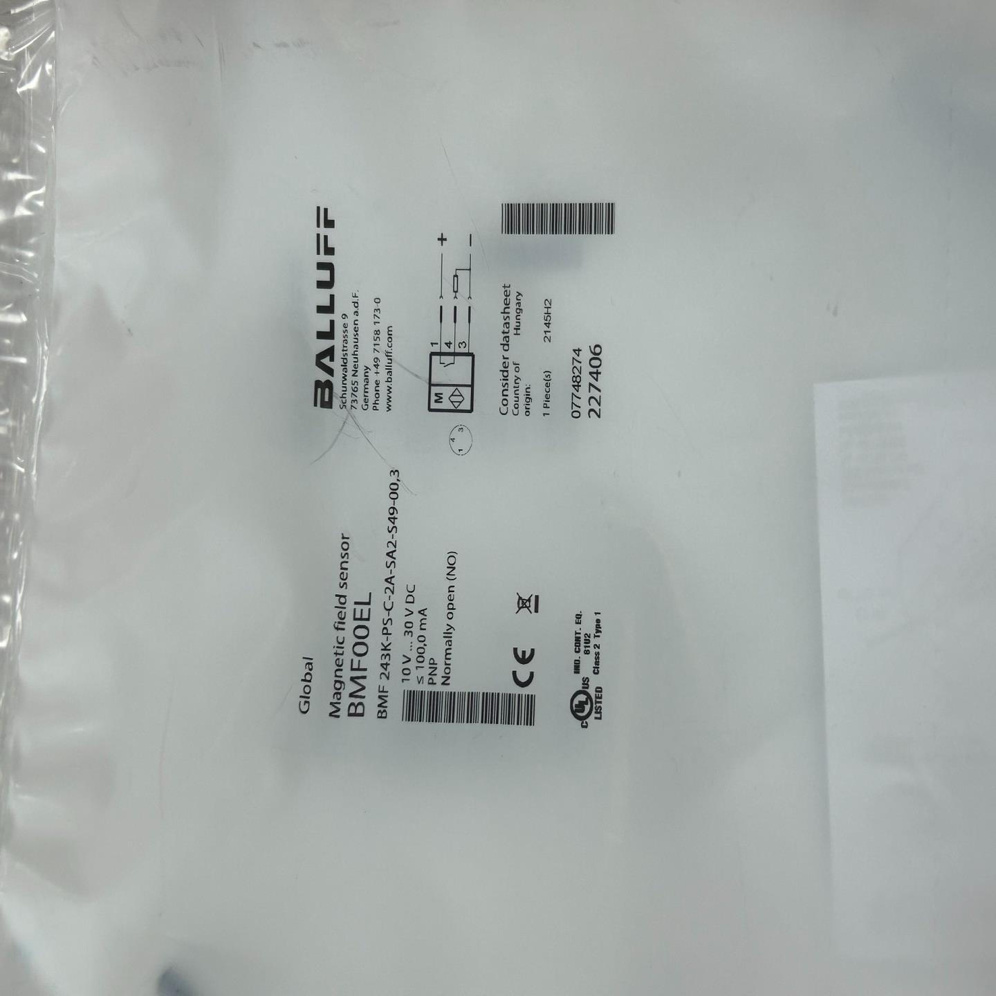 巴鲁夫BMF00P0，BMF 423K-AAPS-C-2-P