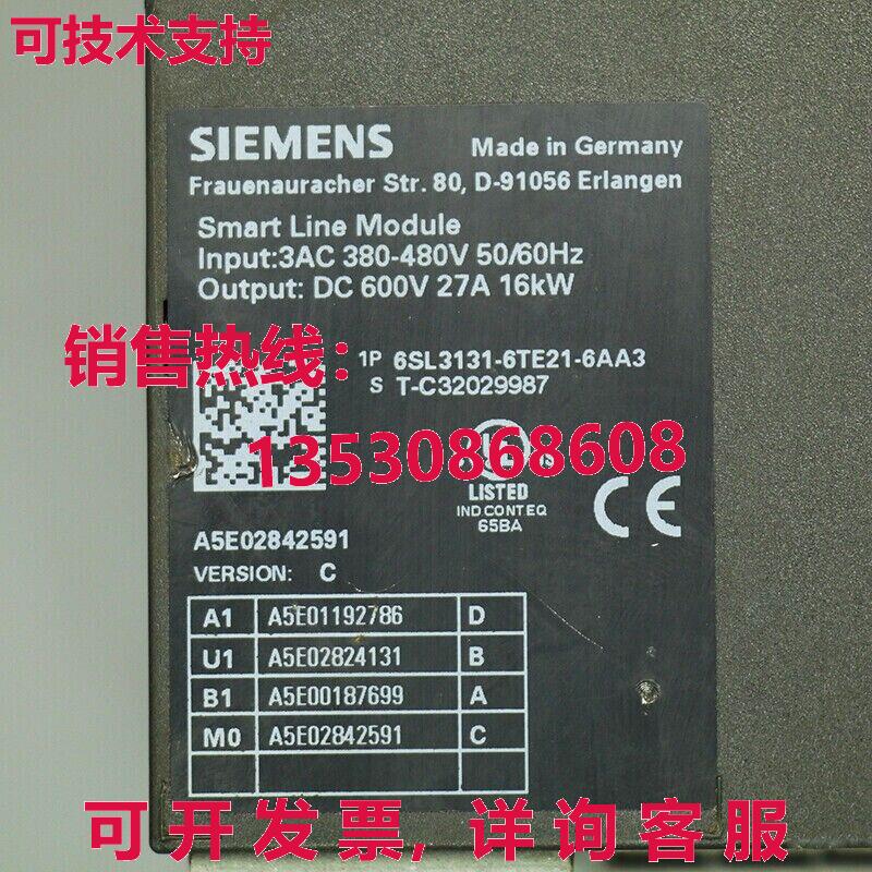原装供应6SL3131-6TE21-6AA3 二手 电源模块
