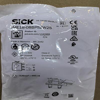 IME18-08BPSZW2S-电感式接近开关-Sick 西