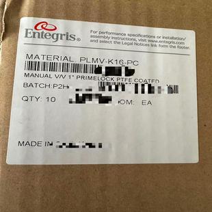 英特格 K16 PLMV 1英寸手动 Entegris