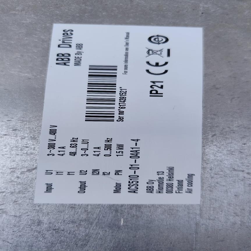 （设备配件）ABB变频器 ACS510-01-04A1-4 功能包好，实
