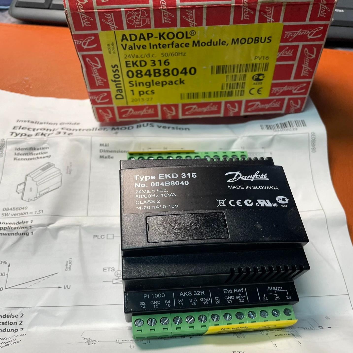 全新丹佛斯原装正品电子膨胀阀控制器EKD316 084B80