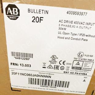 753 20F PowerFlex 供應(yīng)原裝 空氣冷卻 驅(qū)動器 20F11NC060JA0NNN