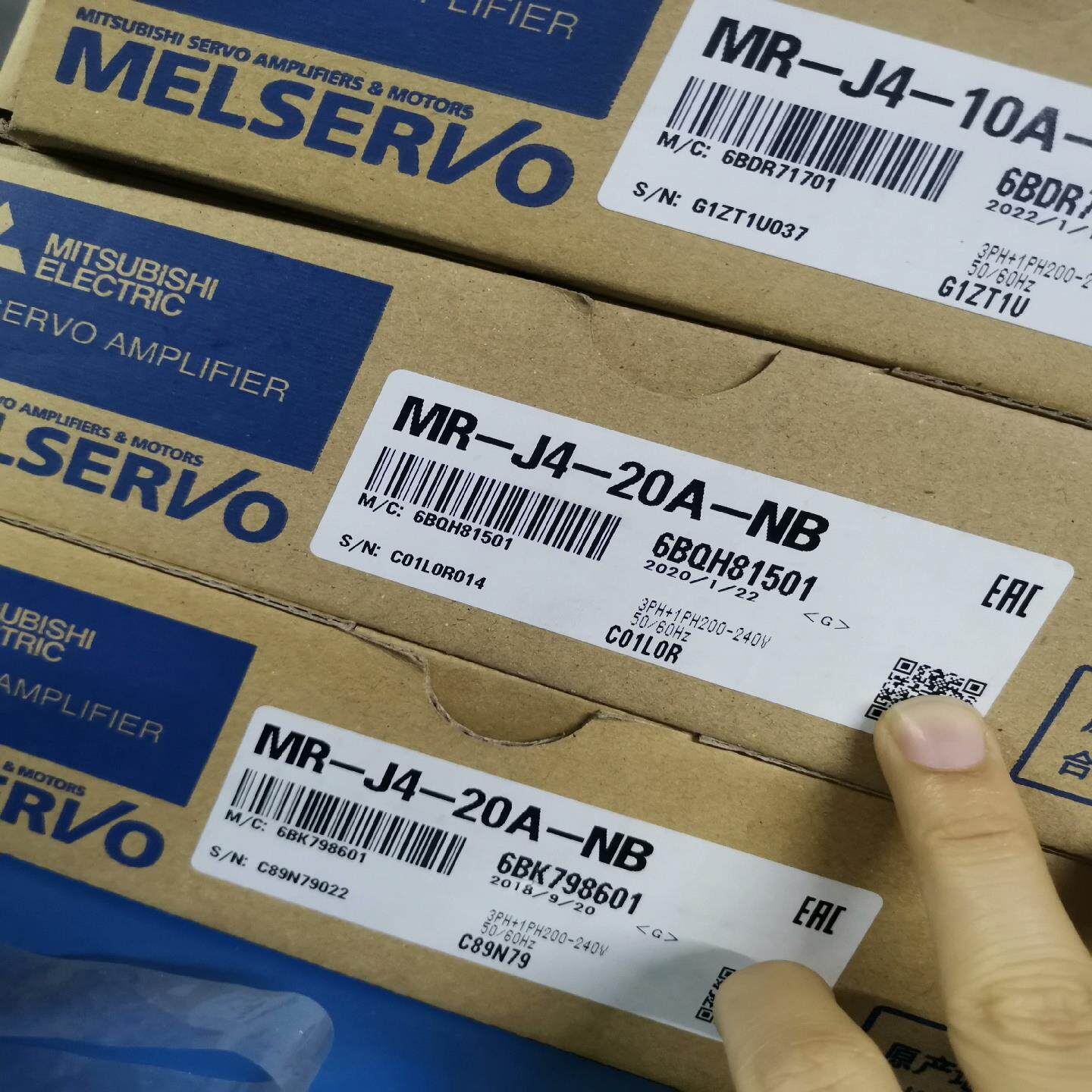 驱动器MR-J4-20A-NB，有，550，全新