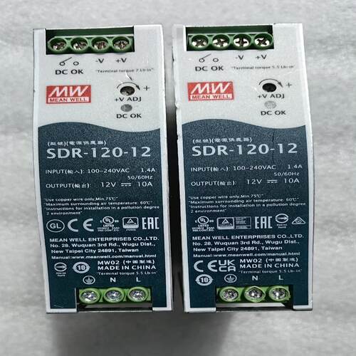 导轨式明伟开关电源SDR-120-12 /24/12V10A