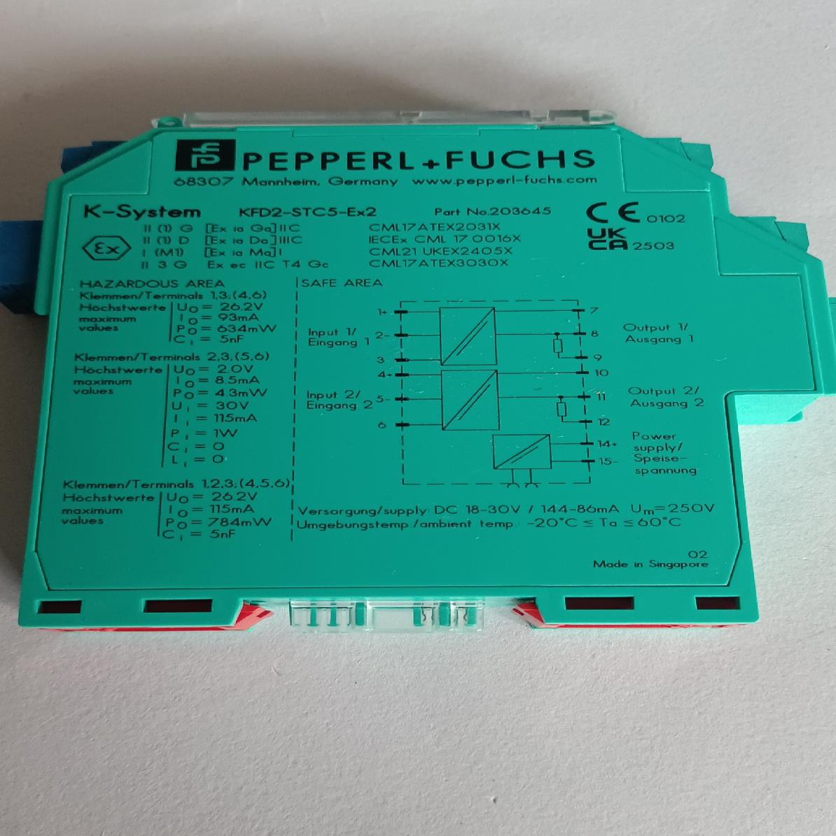 倍加福传感器KFD2一STC5一EX2全新原装正品货热卖中