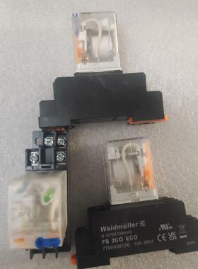 全新魏德米勒中间小型继电器DRM270024LT套装底座FS