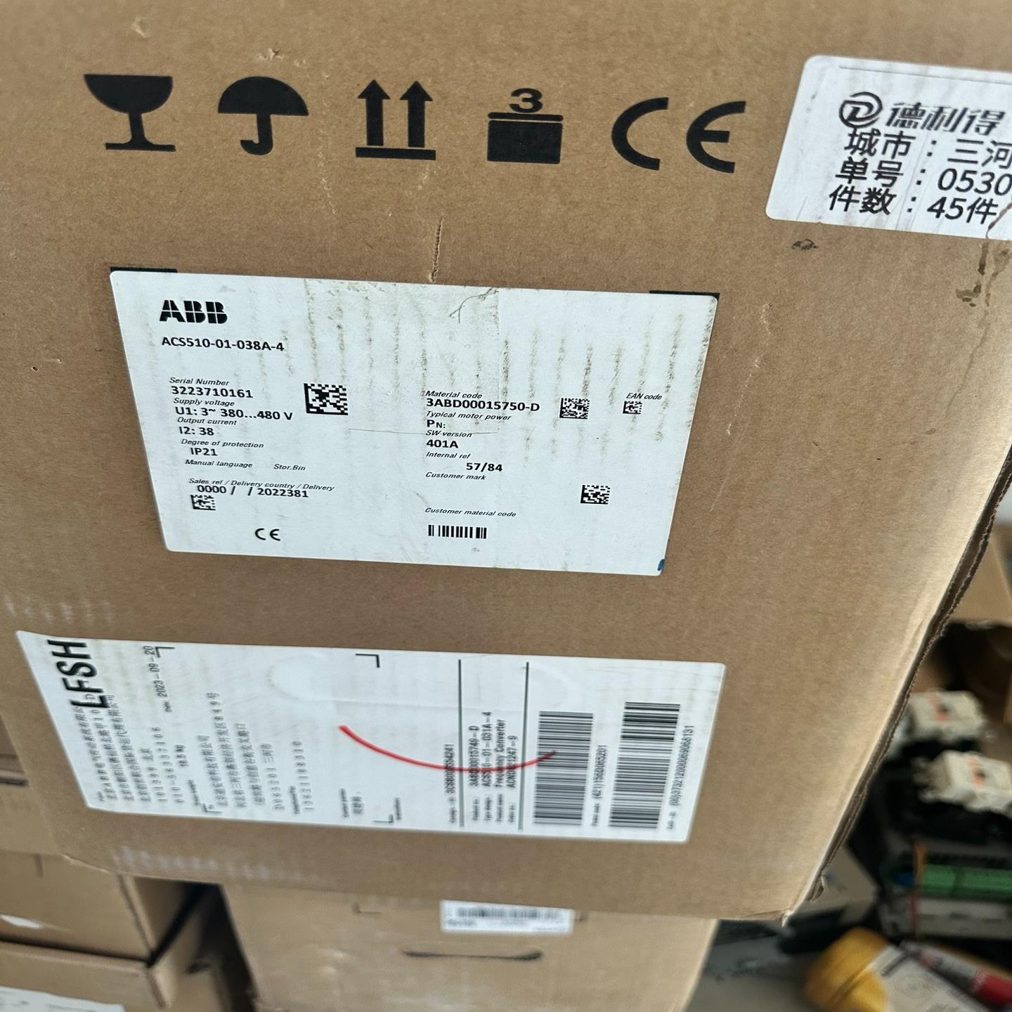 510变频器acs510-01-38A-4 全新18.