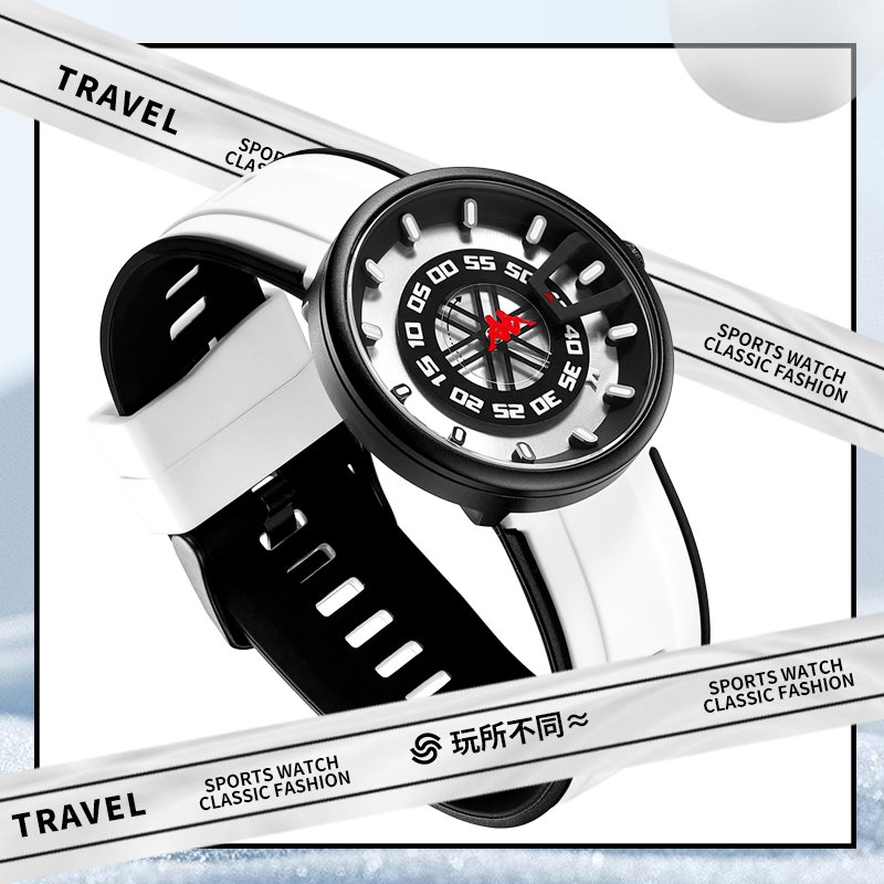 robe di kappa卡帕旗舰店男表学生手表情侣潮流运动镂空防水腕表