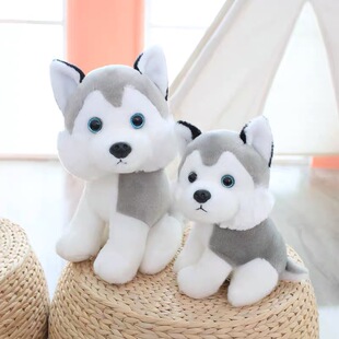 海利伟仿真动物泰迪哈士奇娃娃公仔小狗生日礼品毛绒玩具玩偶