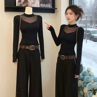 大码遮肚子女显瘦宽松遮肉上衣内搭洋气T恤打底衫胖妹妹