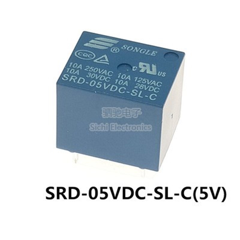 SRD-03/05/06/09/12/24/48VDC-SL-C 松乐继电器 5脚 10A 全新正品