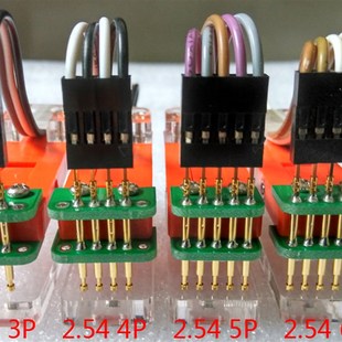 2.0 编程烧写夹2.54 1.27 探针测试架PCB夹子下载座 ****烧录夹具