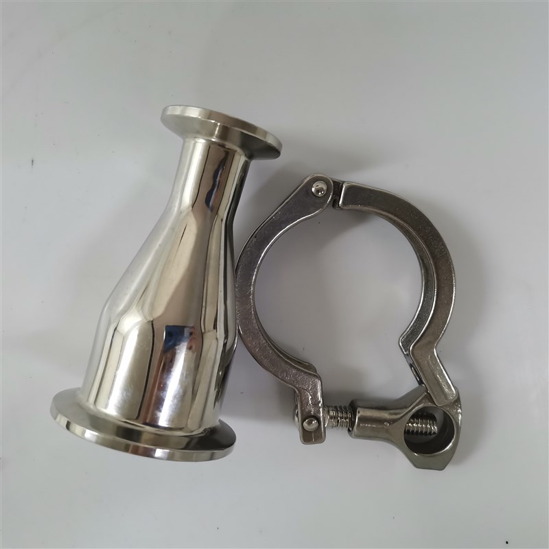 304不锈钢快装大小头卫生级异径卡箍接头快装卡盘变径口