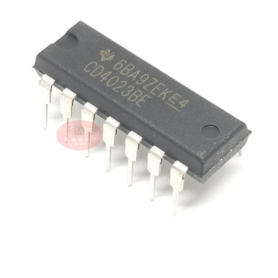 CD4023BE DIP-14 CD4023 全新TI 原装进口德洲 3输入与非门 直插