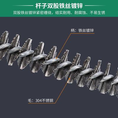 管道钢丝刷带柄工业用内