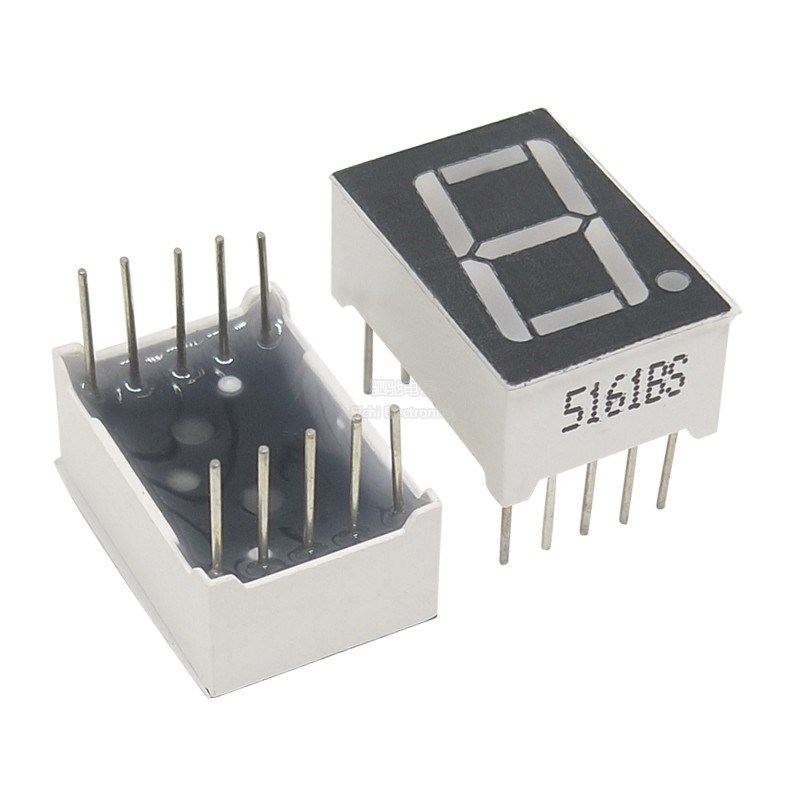 0.56英寸红色数码管1位 共阴/共阳 5161AS/BS 5611AS 5611BS 10脚