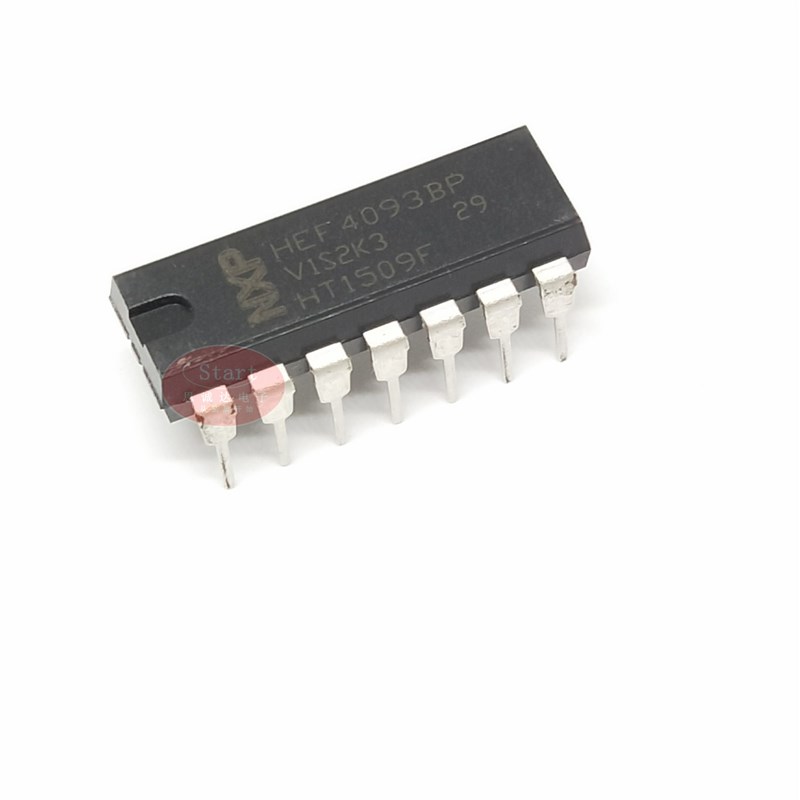 HEF4093BP DIP-14 四2输入与非施密特触发器 CD4093BE 全新正品