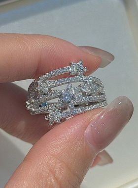 多层个性镂空轻奢简约食指开口