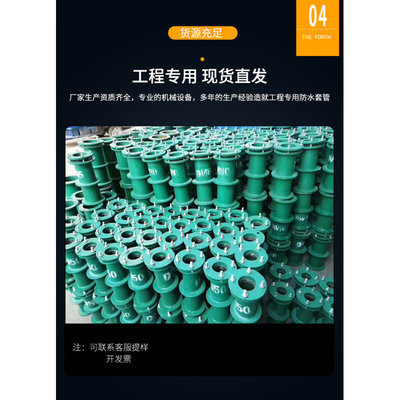 人防柔性止150穿墙预埋环密闭国标型型a电气水翼套管刚性防水