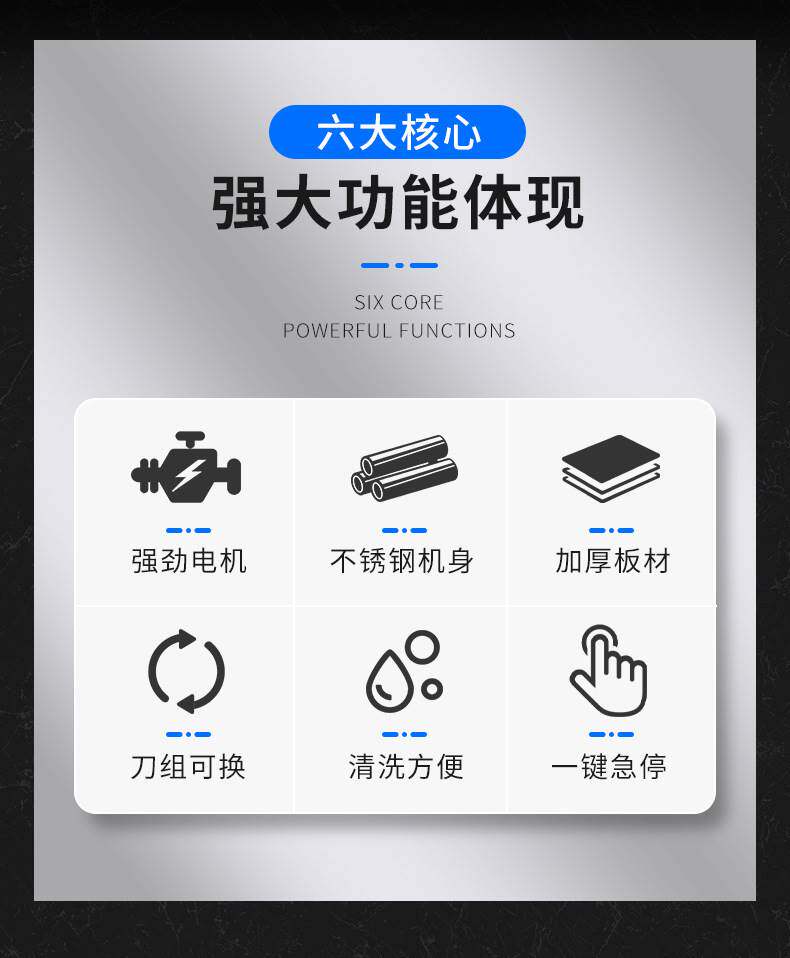 切肉机商用多功能大功率不锈钢全自动大型电动台式切片切丝绞肉丁