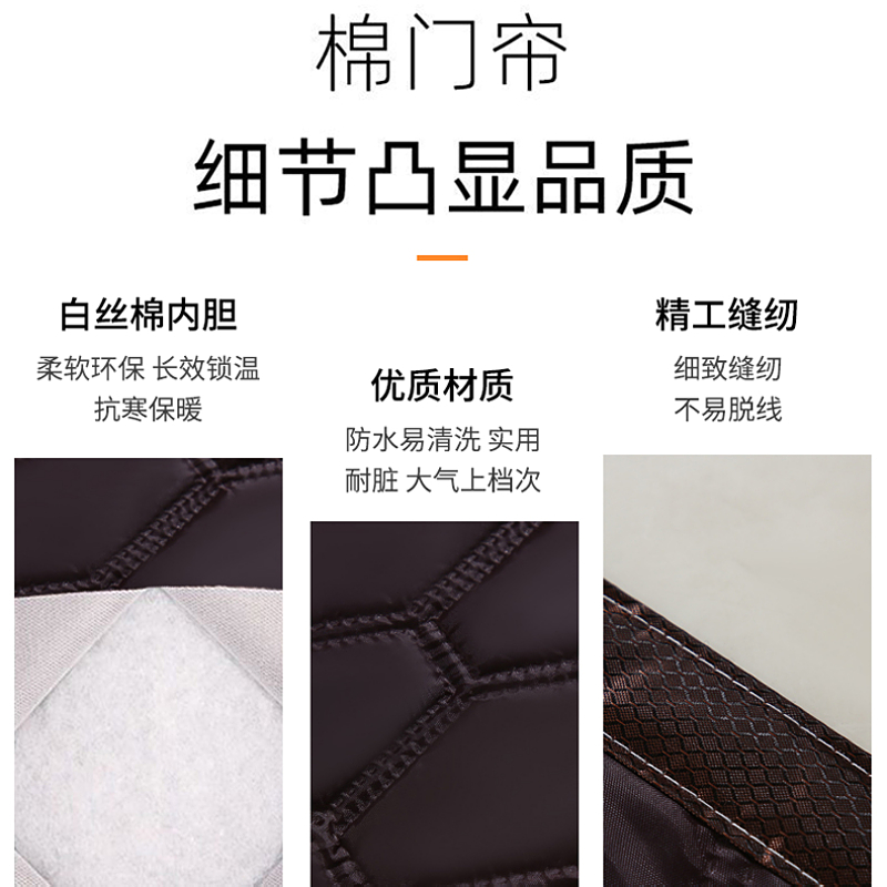 棉门帘冬季家用防风加厚防寒保暖挡风空调磁吸隔断挂帘保温隔音魔