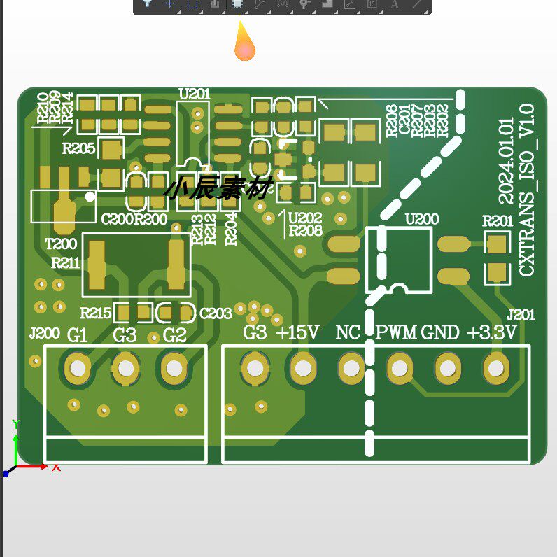 PWM占空比 隔离型转0-20mA电流或0-5V电压输出 原理图+PCB源文件