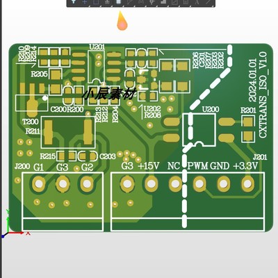 PWM占空比 隔离型转0-20mA电流或0-5V电压输出 原理图+PCB源文件