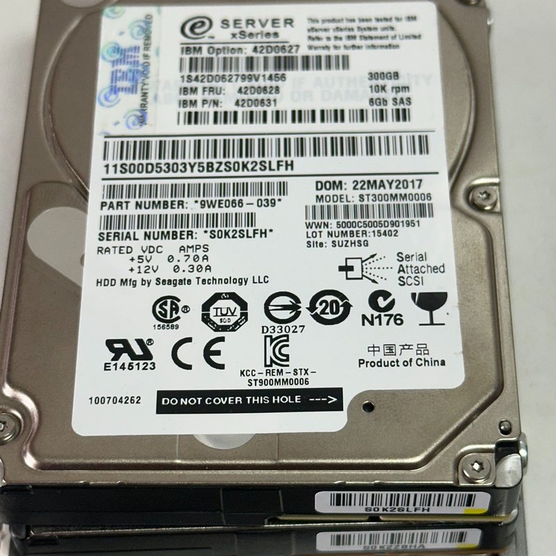 议价IBM服务器硬盘，300GB 10K转 6Gb SAS，可维修图片