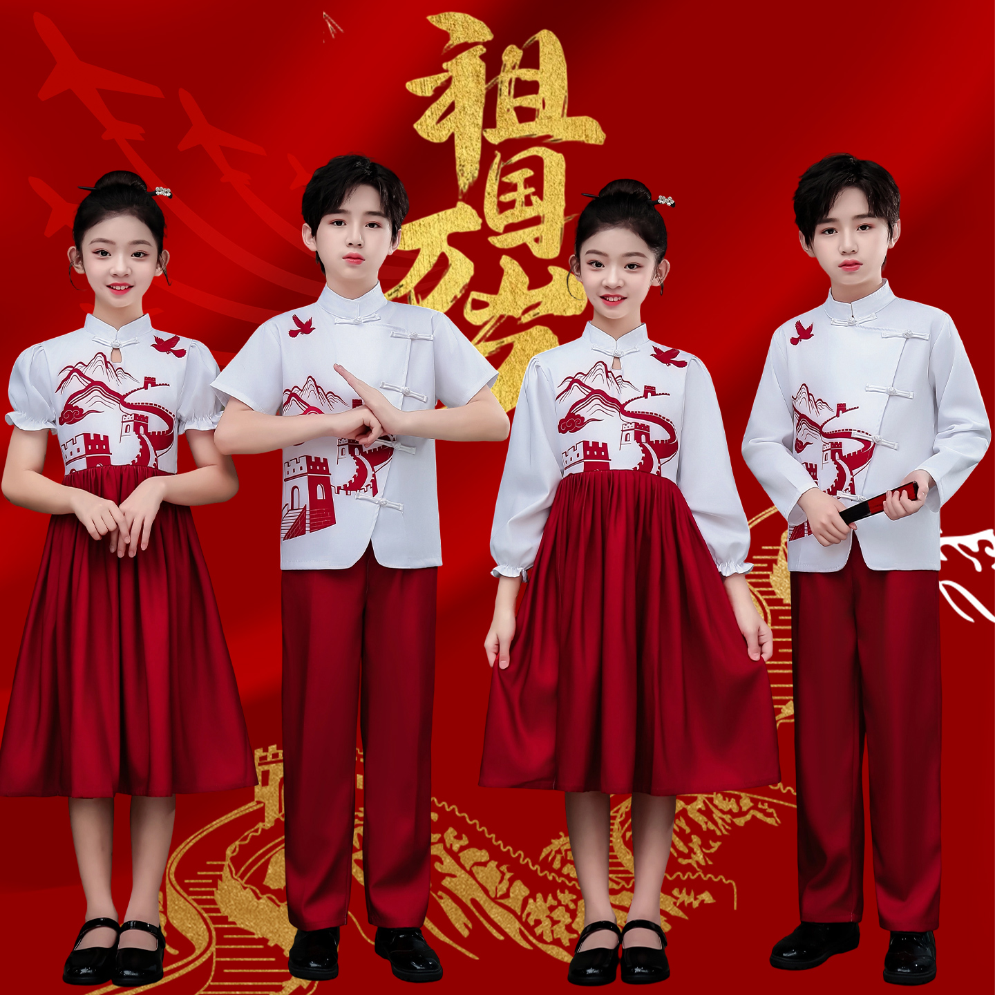 儿童合唱演出服中小学生