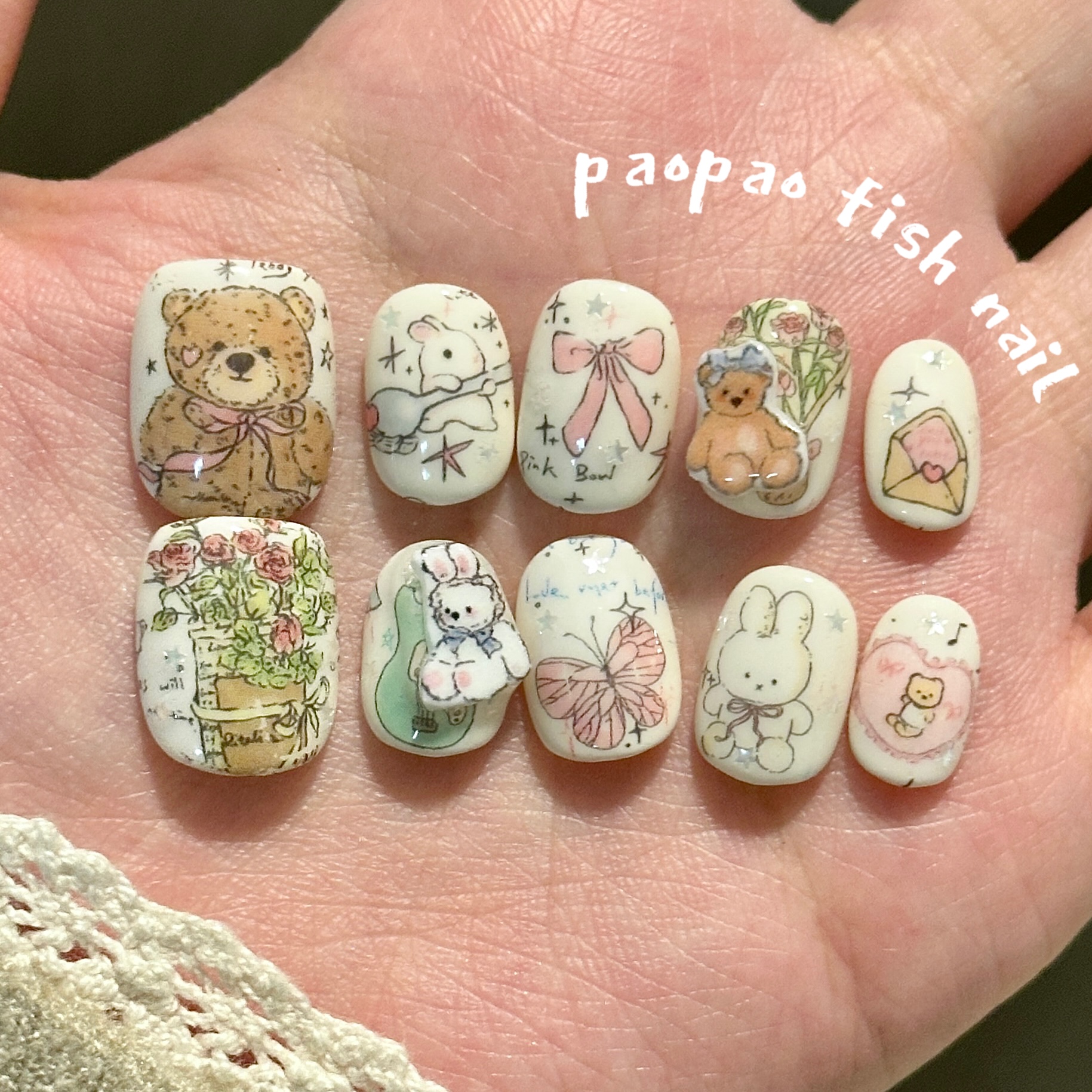 ins可爱梦幻森系短甲穿戴甲