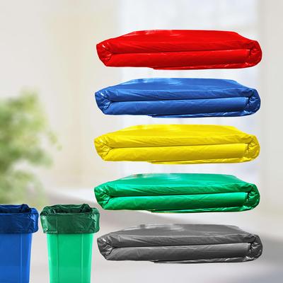 120升大号加厚4丝商物业用分类垃圾袋红黄蓝绿灰色平口厨余兴和兴