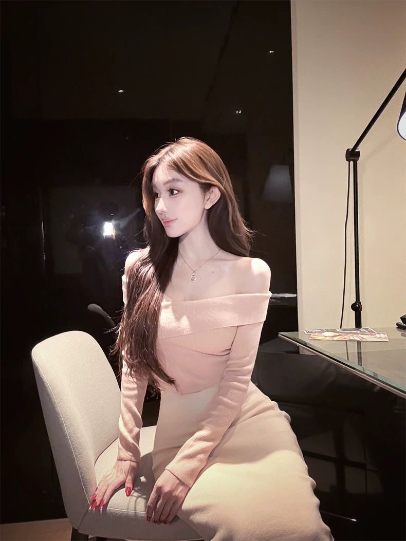 WW定制「华尔兹」法式气质包臀半身裙设计感辣妹长袖上衣两件套女