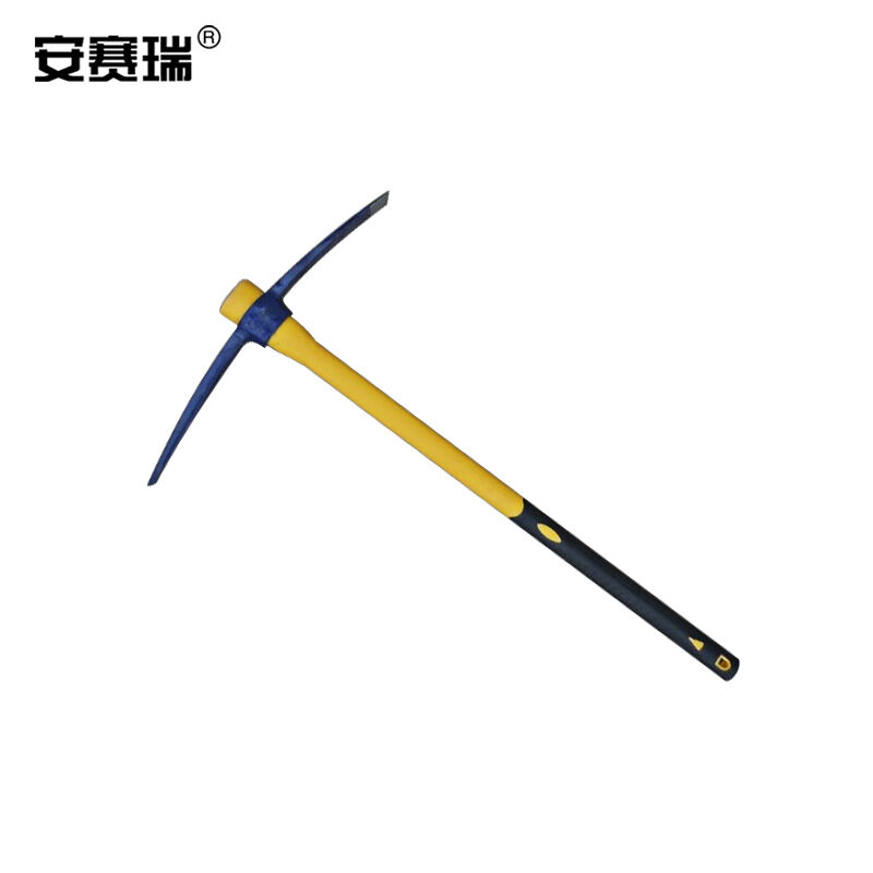 安赛瑞洋镐十字镐塑柄钢镐90cm锰钢镐头清洁工具塑柄镐施工户外洋