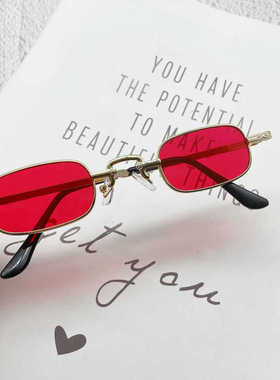 复古金属小方框圆脸街拍太阳镜