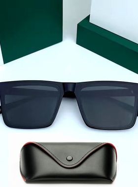 墨镜男士开车潮流高级感大脸方形网红款黑色太阳眼镜防紫外线强光