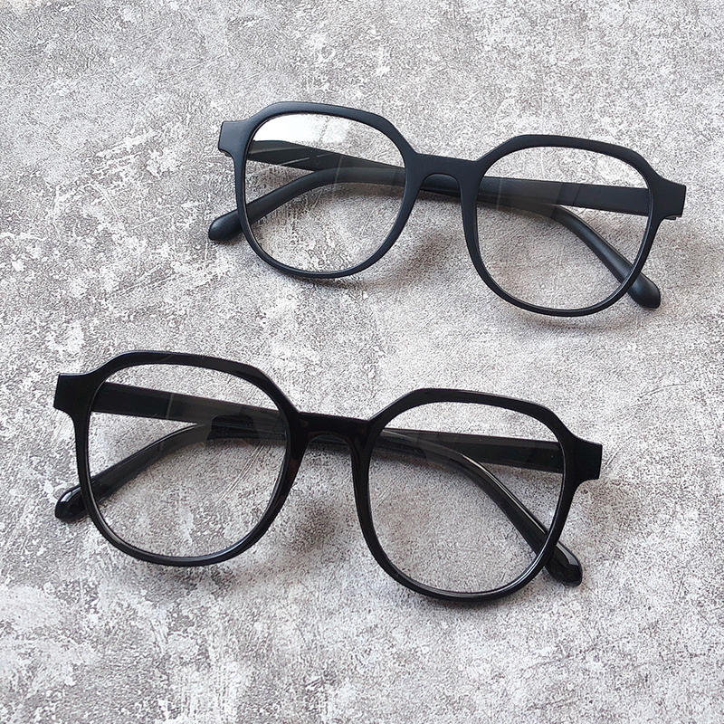 复古黑色眼镜近视男款潮大圆框显瘦学生眼镜框ins风近视女防蓝光