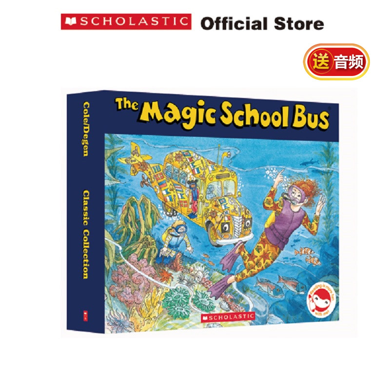 【点读版】神奇校车经典版英文原版进口 Magic School Bus 经典版6册盒装儿童科普绘本 全球畅销3亿册怎么看?