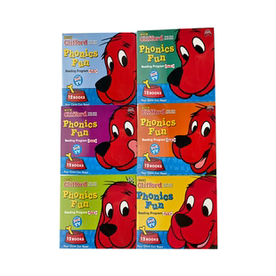 【不再印 清仓】学乐大红狗克里弗故事绘本+自然拼读系列套装 Clifford Phonics Fun Pack 英文原版 儿童英语启蒙趣味绘本
