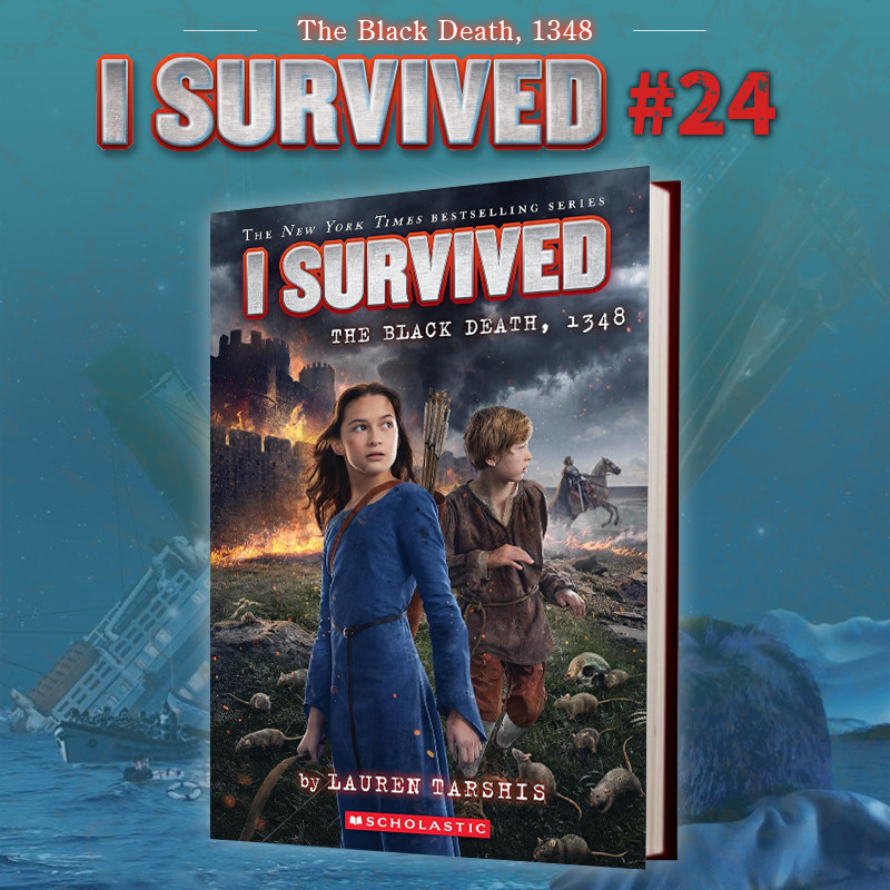学乐 I Survived 幸存者系列#24我活过了黑死病，1348年 英文原版 灾难历史生存冒险小说故事 求生指南儿童进阶英语故事桥梁书